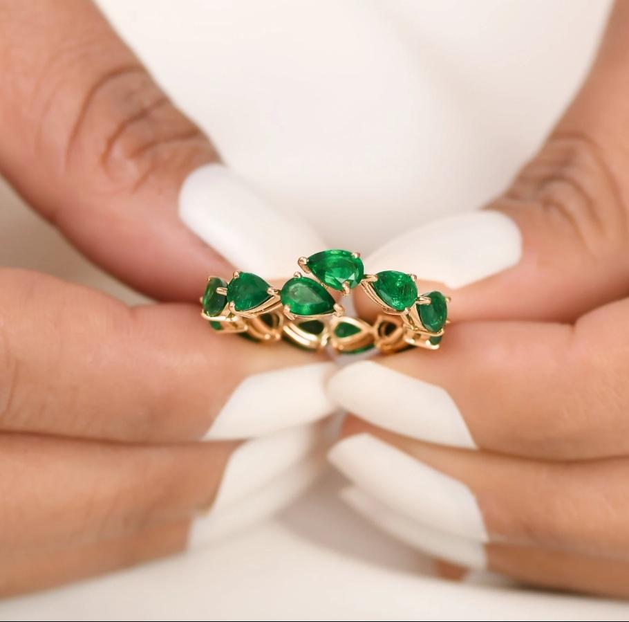 Smaragd Baguette Ewigkeit Band Ring Gold  Natürlicher Smaragd Baguette Zickzack Ewigkeitsring Gold  Smaragdschliff Smaragd Diamantring Gold

EDELSTEIN-DETAILS :
✦ Edelstein : Smaragd
✦ Edelsteinart : Natürlich
✦ Größe der Edelsteine: 3x2 mm
✦