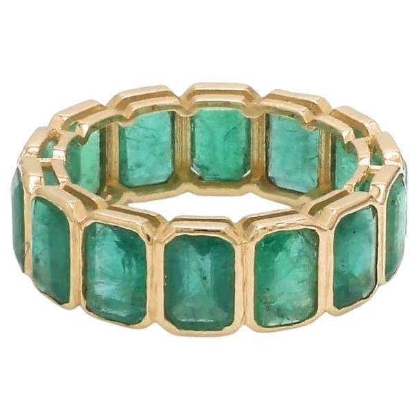 Ring mit natürlichem sambischem Smaragd aus 18 Karat Gold