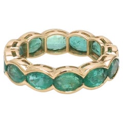Ring mit natürlichem sambischem Smaragd aus 18 Karat Gold