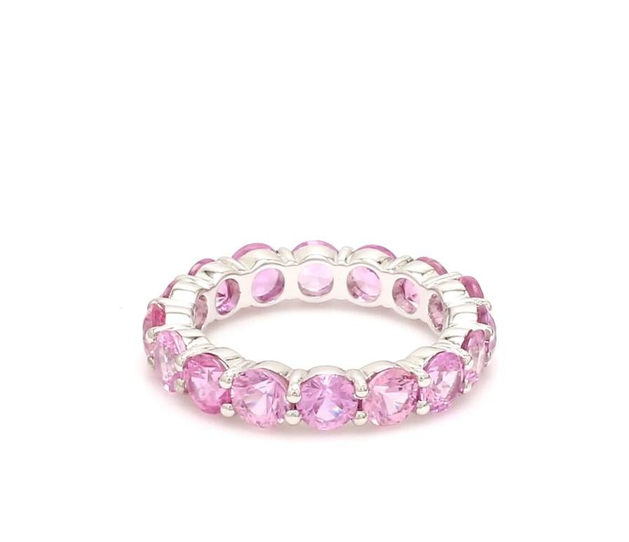Ring mit natürlichem rosa Saphir aus 14k 18k Gold im Zustand „Neu“ im Angebot in New York, NY