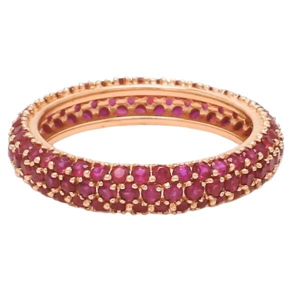 Rubino naturale  anello a fascia in oro 14k
