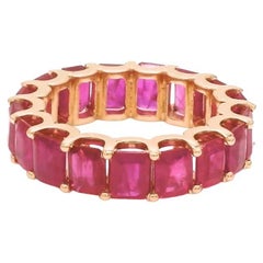 Anello a fascia con rubino Nature in oro 18 carati