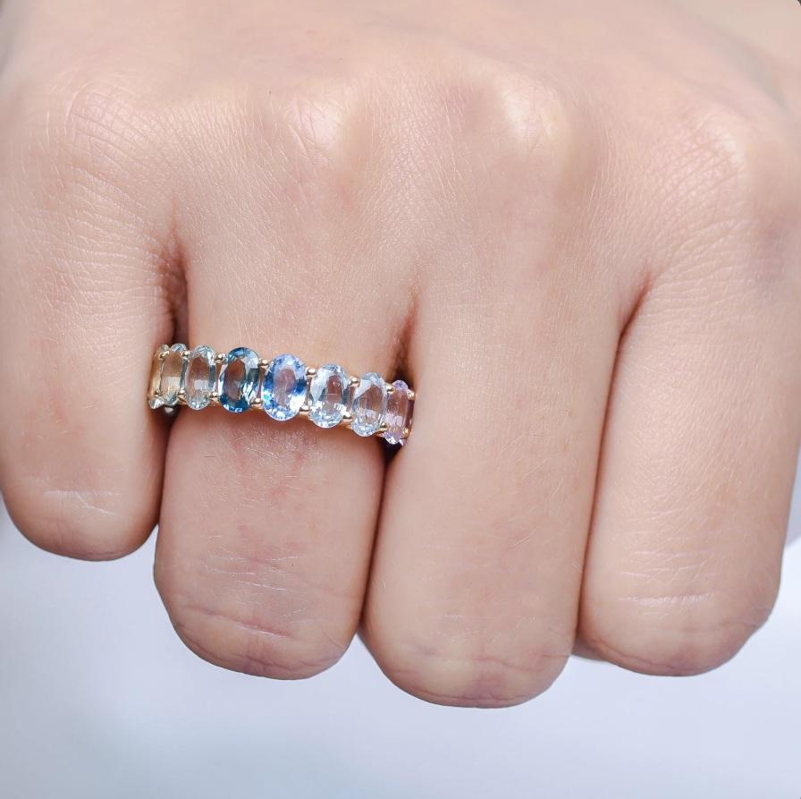 Regenbogensaphir Pastellfarbener Ovalschliff U-förmiger Zackenring Gold  Natürlicher Saphir Ewigkeitsring Gold  Pastellfarbener Saphir-Goldring

EDELSTEIN-DETAILS :
✦ Edelstein : Regenbogen-Saphir
✦ Edelsteinart : Natürlich
✦ Größe der Edelsteine: