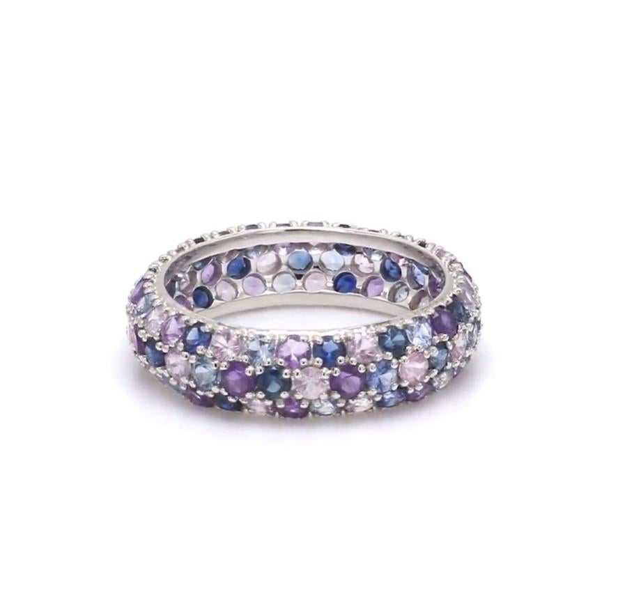 Anello con zaffiro rosa e blu Nature in oro 14k In condizioni Nuovo in vendita a New York, NY