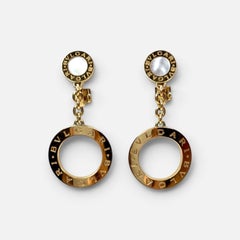 Bvlgari B. Zero1, 18 Karat Yellow Gold Drop Open Circle LeverbacK  Earrings