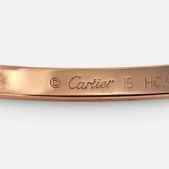 Authentic Cartier Love 6 Diamonds 18 Kt Rose Gold , Size 15 , Box + Certificate