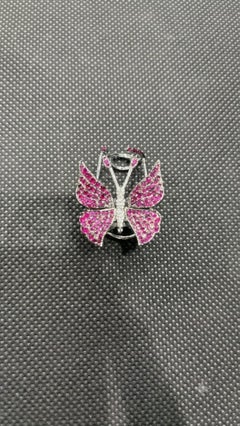 Bague « halo » en or naturel 18 carats avec rubis et diamants, 2,11 ct et 0,09 ct
