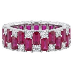 Natural 18K Gold Ruby Halo Ring with 0.39ct Diamonds