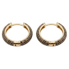 18K Gold Diamond 3.70ct Stud Earrings, New Creation