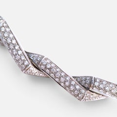 16 Carat Diamond Necklace 18 Kt White Gold Bridal Designer Salvini  Estate, 76GM
