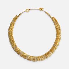 Designer Roberto Coin Diamond Elephant Skin Necklace, 18 Karat Gold 53 Grams
