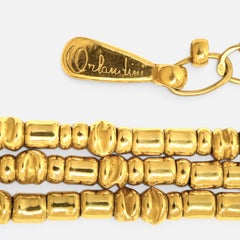 132 Gm 18 Karat Yellow Gold Designer Orlando Orlandini Design Necklace