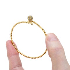 Sylvie Corbelin Twisted Yellow 750/1000 (18K) Gold and Diamonds Bracelet