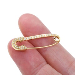 Sylvie Corbelin Small model in Yellow 18K Gold and Diamonds Safety Pin
