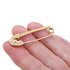 Sylvie Corbelin Medium Size Yellow 750/1000 Gold Safety Pin