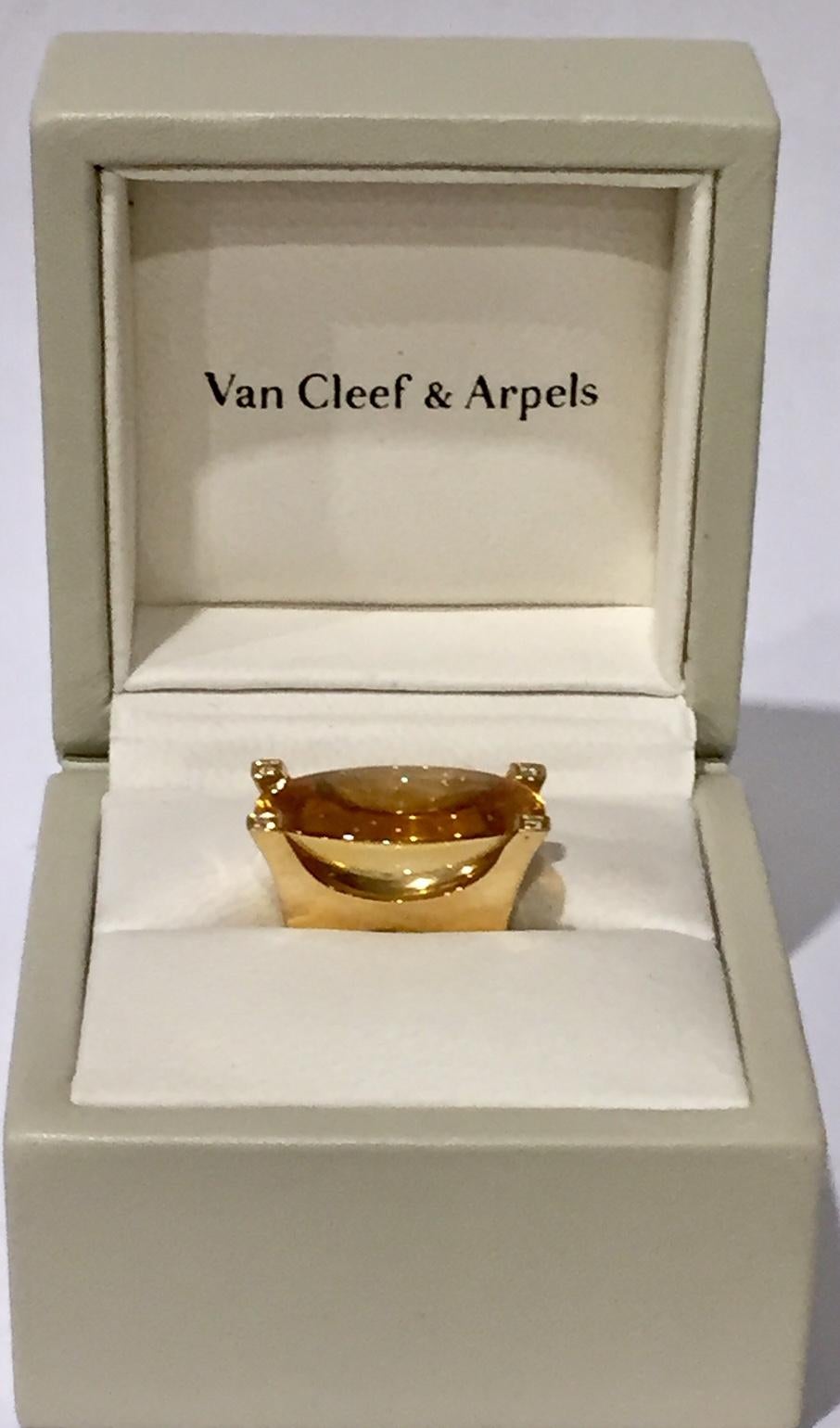 Contemporary Van Cleef & Arpels Citrine and Diamond Cocktail Ring