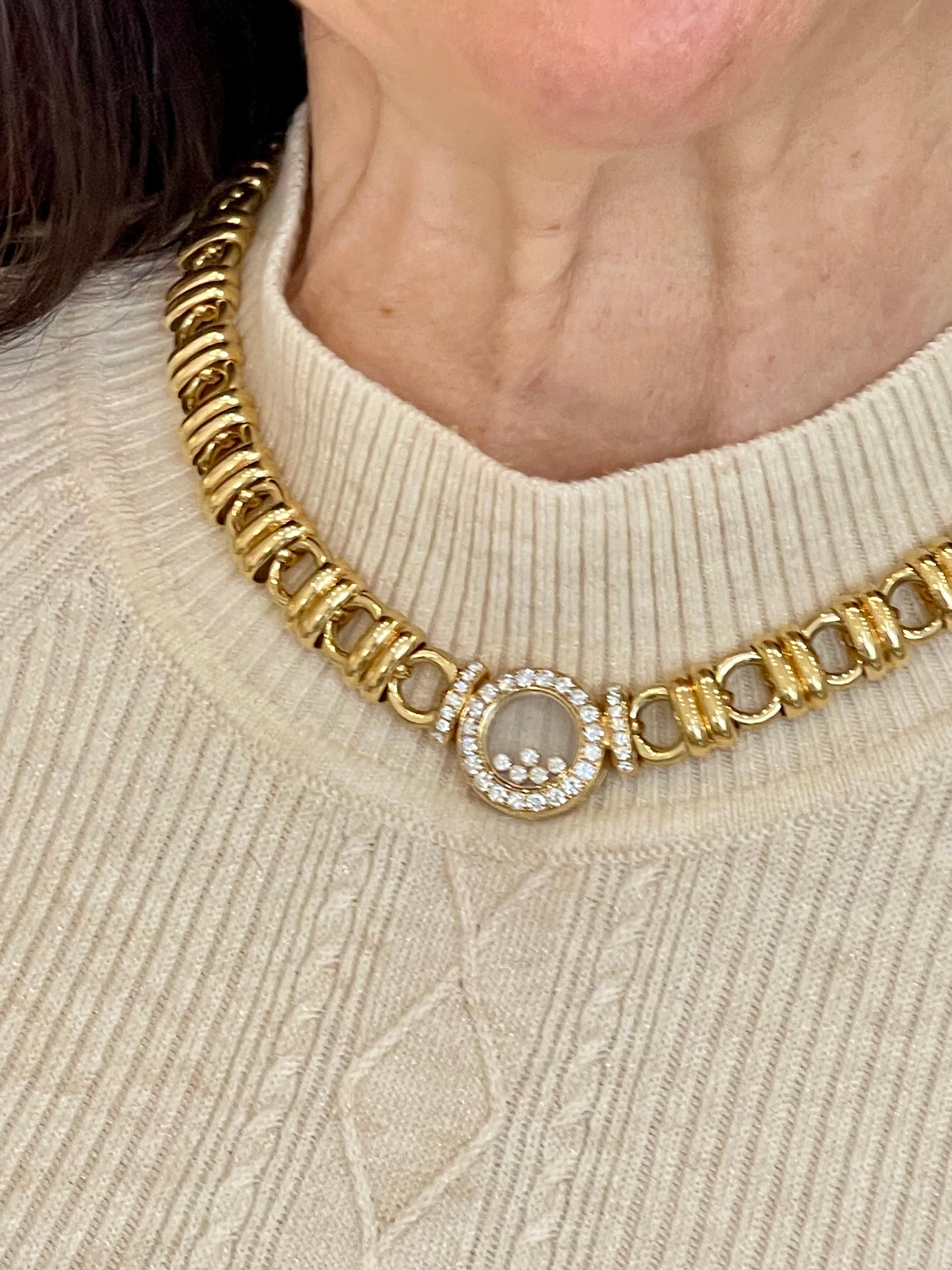 Chopard Happy Diamonds Collana in oro giallo con diamanti in vendita 3