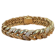 Pulsera clásica de diamantes de oro amarillo de 18 quilates de Gübelin, Suiza Pulsera clásica de diamantes de oro amarillo de 18 quilates de Gübelin, Suiza