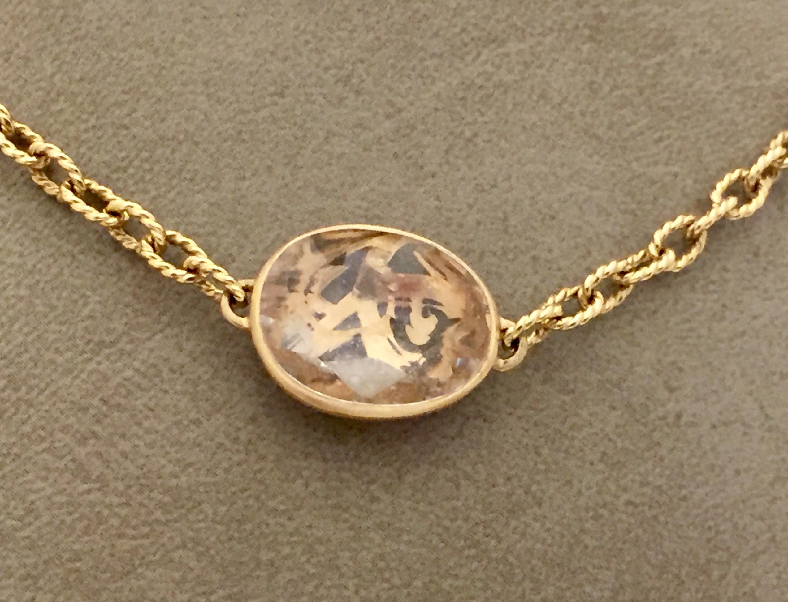 Contemporary Pomellato Arabesque 18 Karat Rose Gold Multi-Stone Necklace