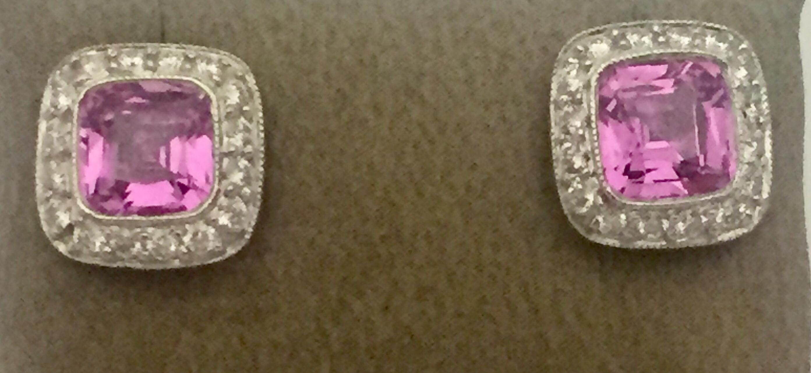 tiffany pink sapphire earrings