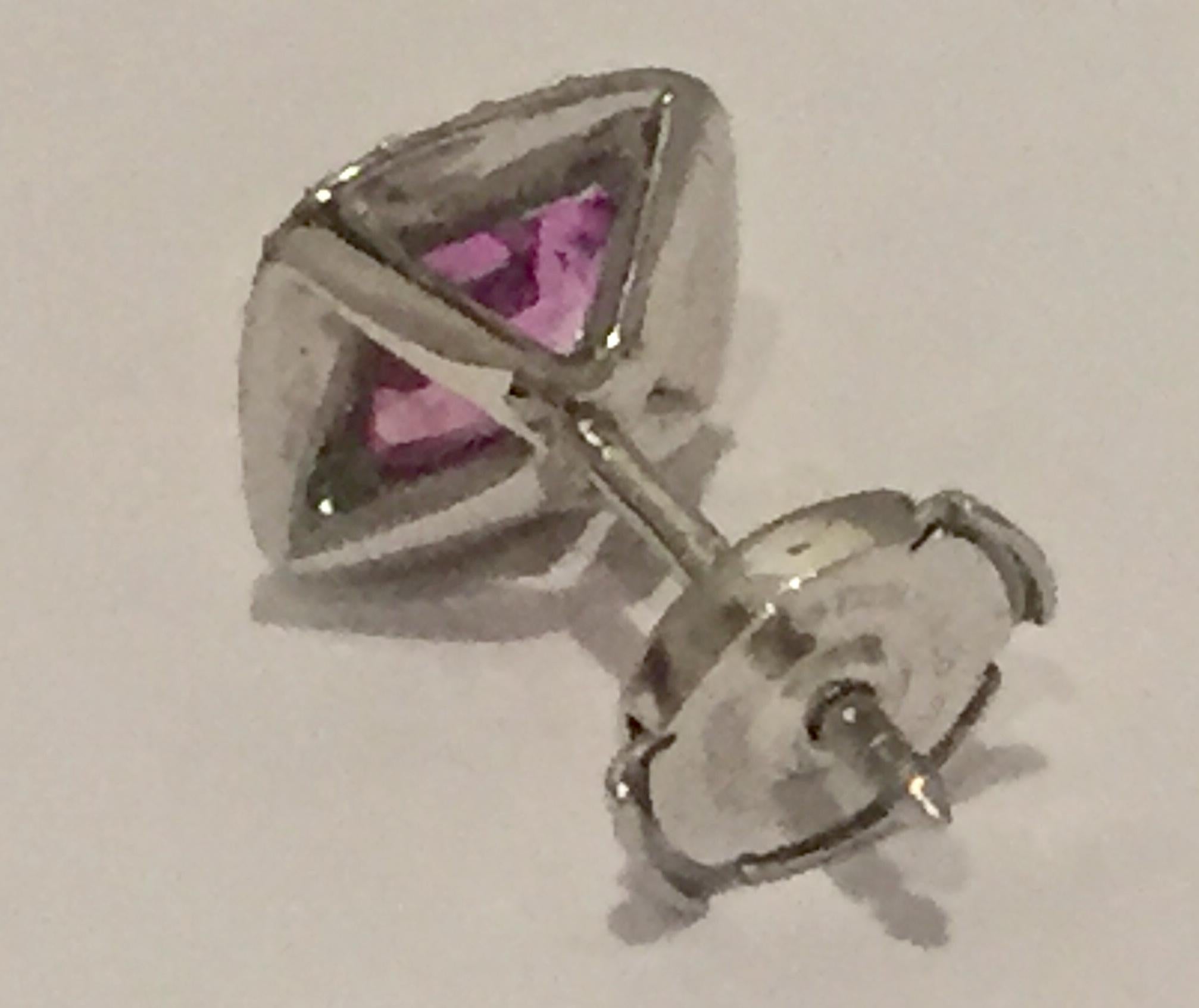 Contemporary Tiffany & Co. Legacy Platinum Pink Sapphire and Diamond Earrings
