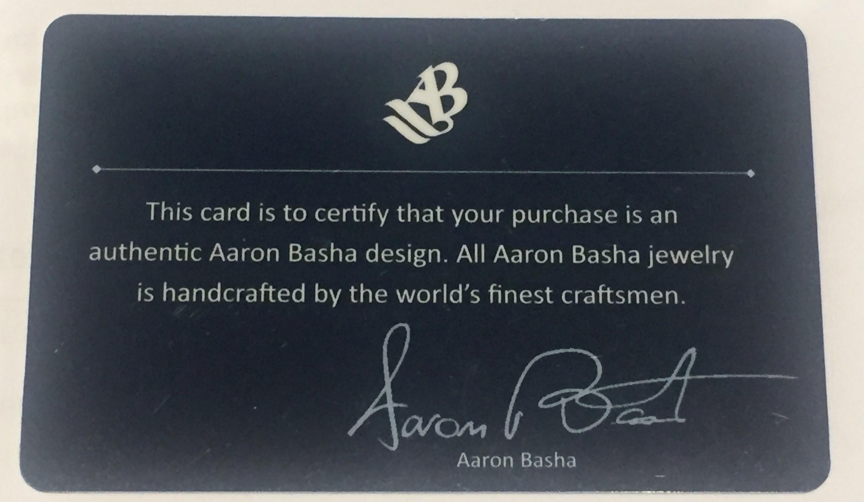 Aaron Basha Collier ou bracelet vintage en or 18 carats avec 3 breloques en forme de cœur ouvert en vente 3