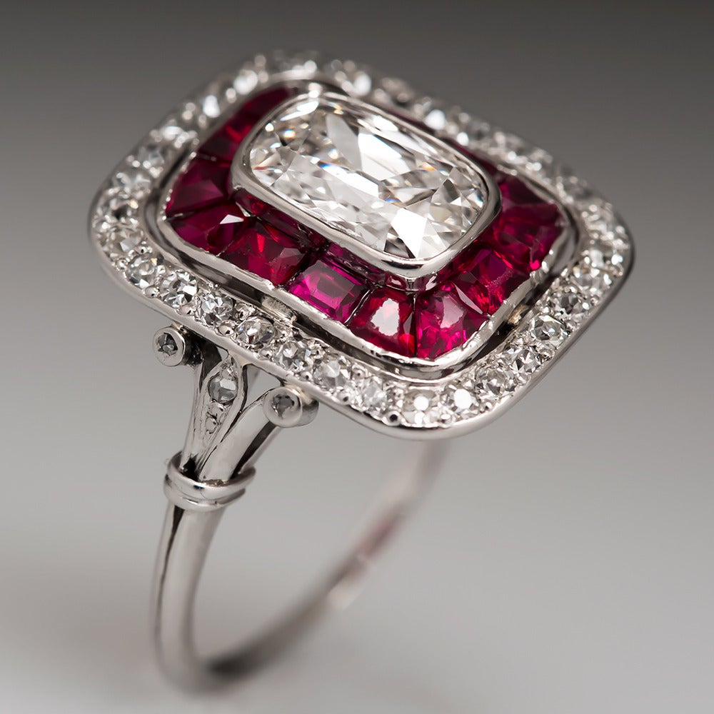 1920 Art Deco Diamond Platinum Ring