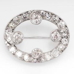 1900s Antique Old Cut Diamond gold Brooch