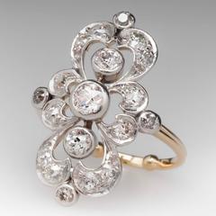 1880s Victorian Diamond gold platinum Ring