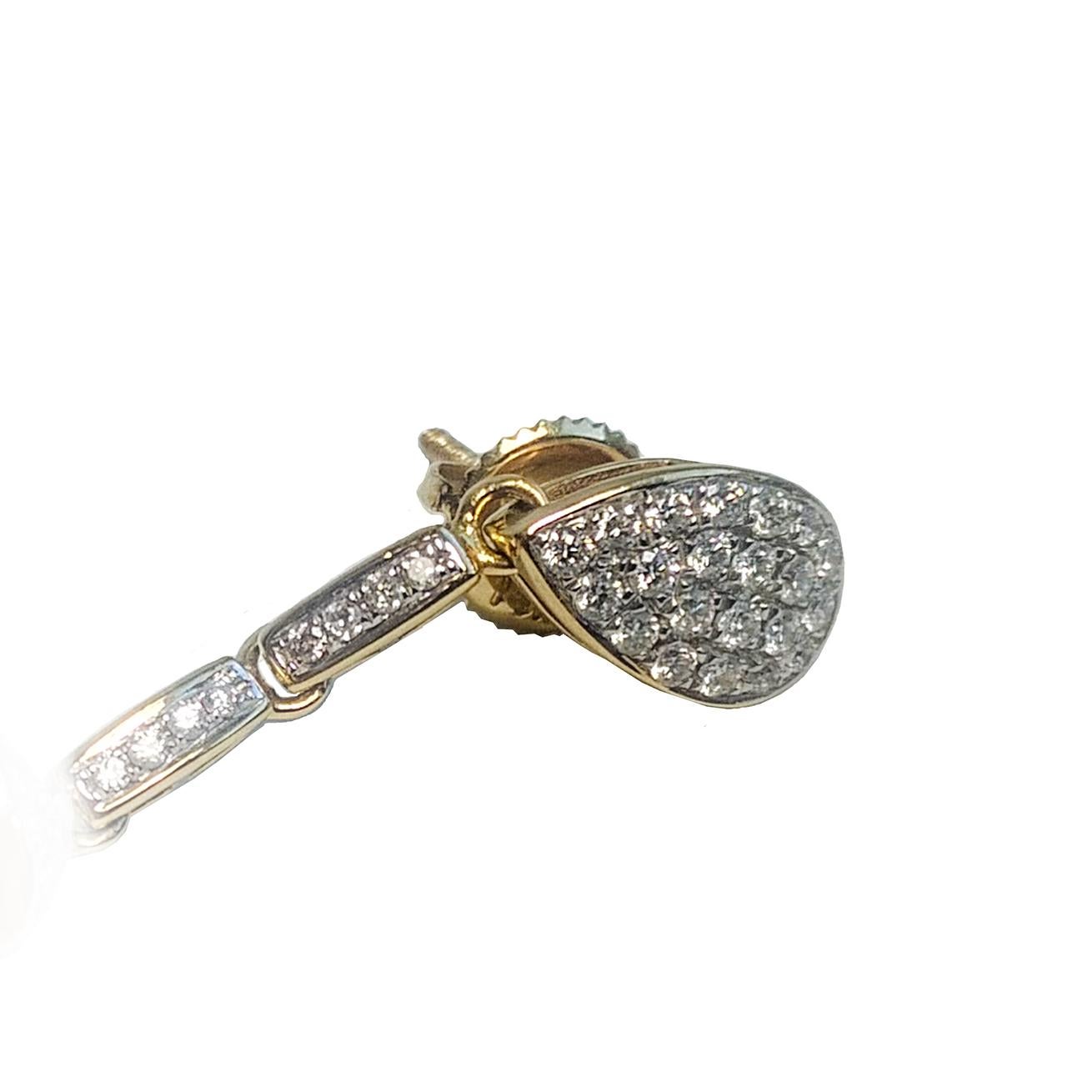 Pear Cut Citrine 40.98 Carat Diamond Earrings