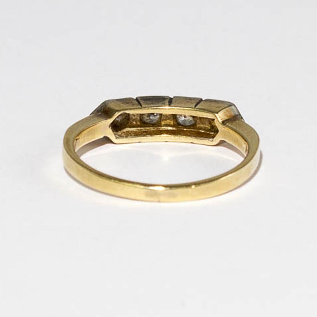 Art Deco Brilliant Ring in Yellow Gold, 1930s