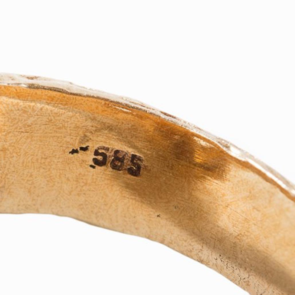 Moderno Anello d'oro da donna con perle e diamanti, anni '50 in vendita