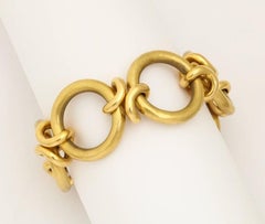 Retro 18 kt Gold Open Link Bracelet by UnoARerre
