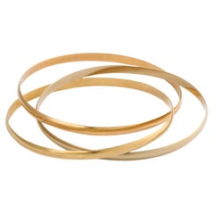French Rolling Bangles en or tricolore