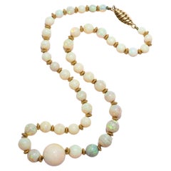 AntiqueOpal Bead Necklace