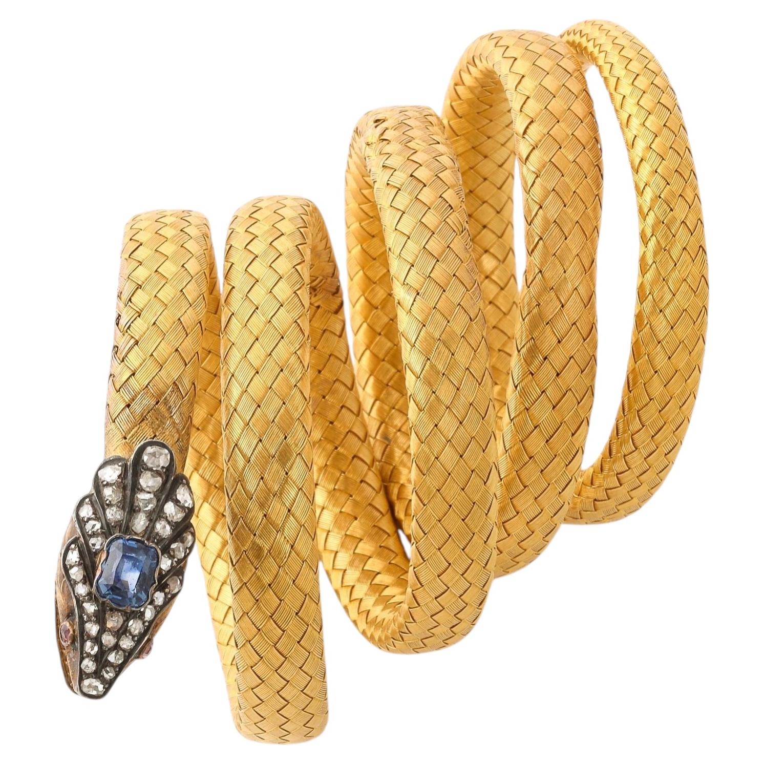 Antique French Snake Bracelet