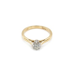 0.39 Carat Diamond Solitaire Engagement Ring in 18 Carat Yellow and White Gold