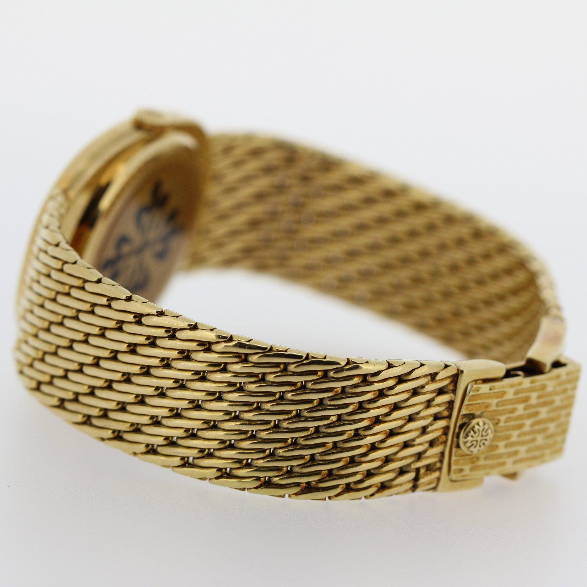 Modern Patek Philippe 3848/8J 18 Karat Yellow Gold Golden Ellipse Bracelet Watch