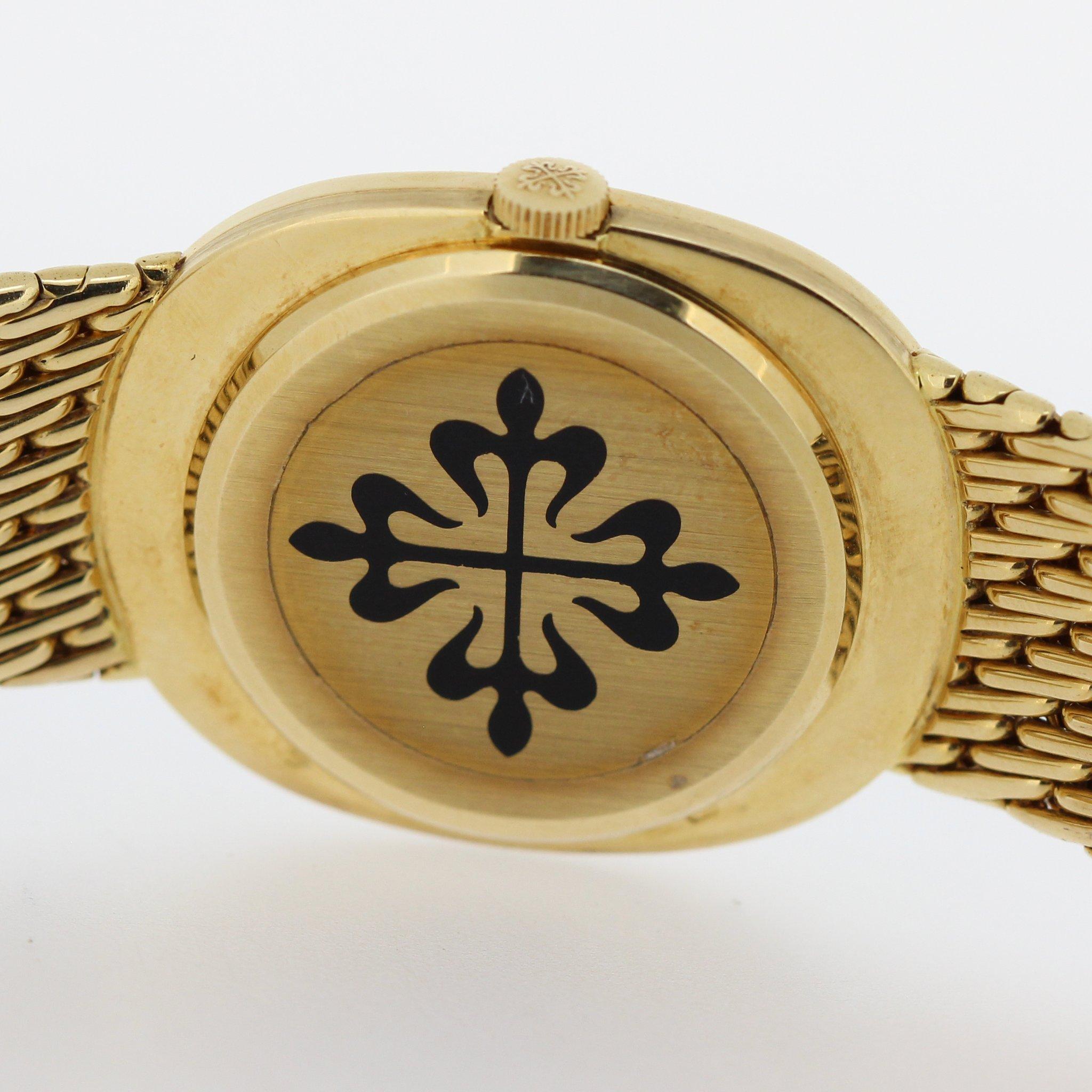 Patek Philippe 3848/8J 18 Karat Yellow Gold Golden Ellipse Bracelet Watch 1