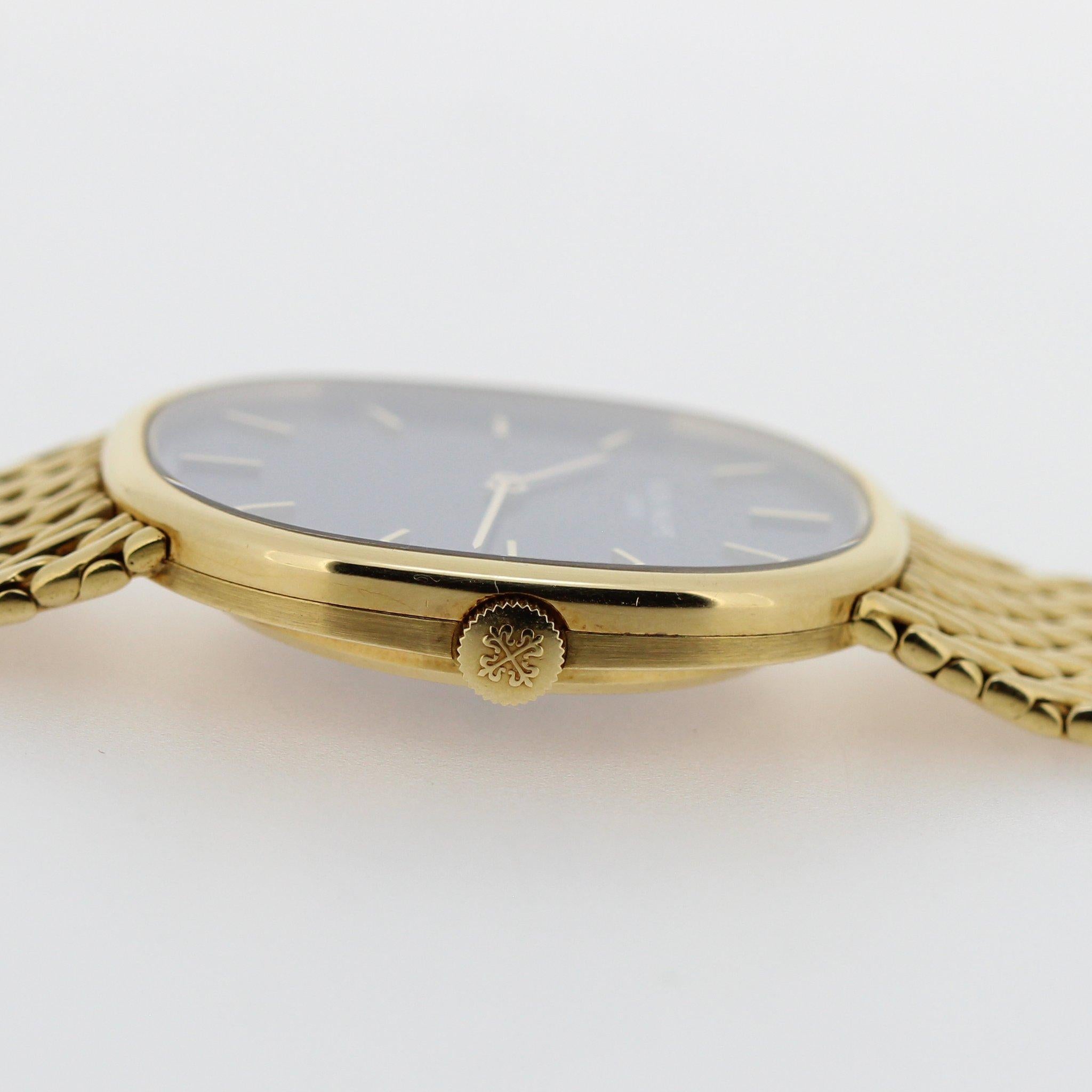 Patek Philippe 3848/8J 18 Karat Yellow Gold Golden Ellipse Bracelet Watch 4