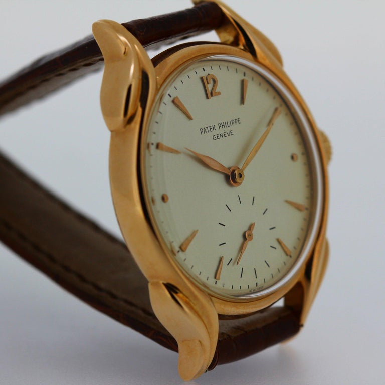 Patek Philippe 2431R Vintage Rose Gold Watch, Fancy Flame Lugs, circa