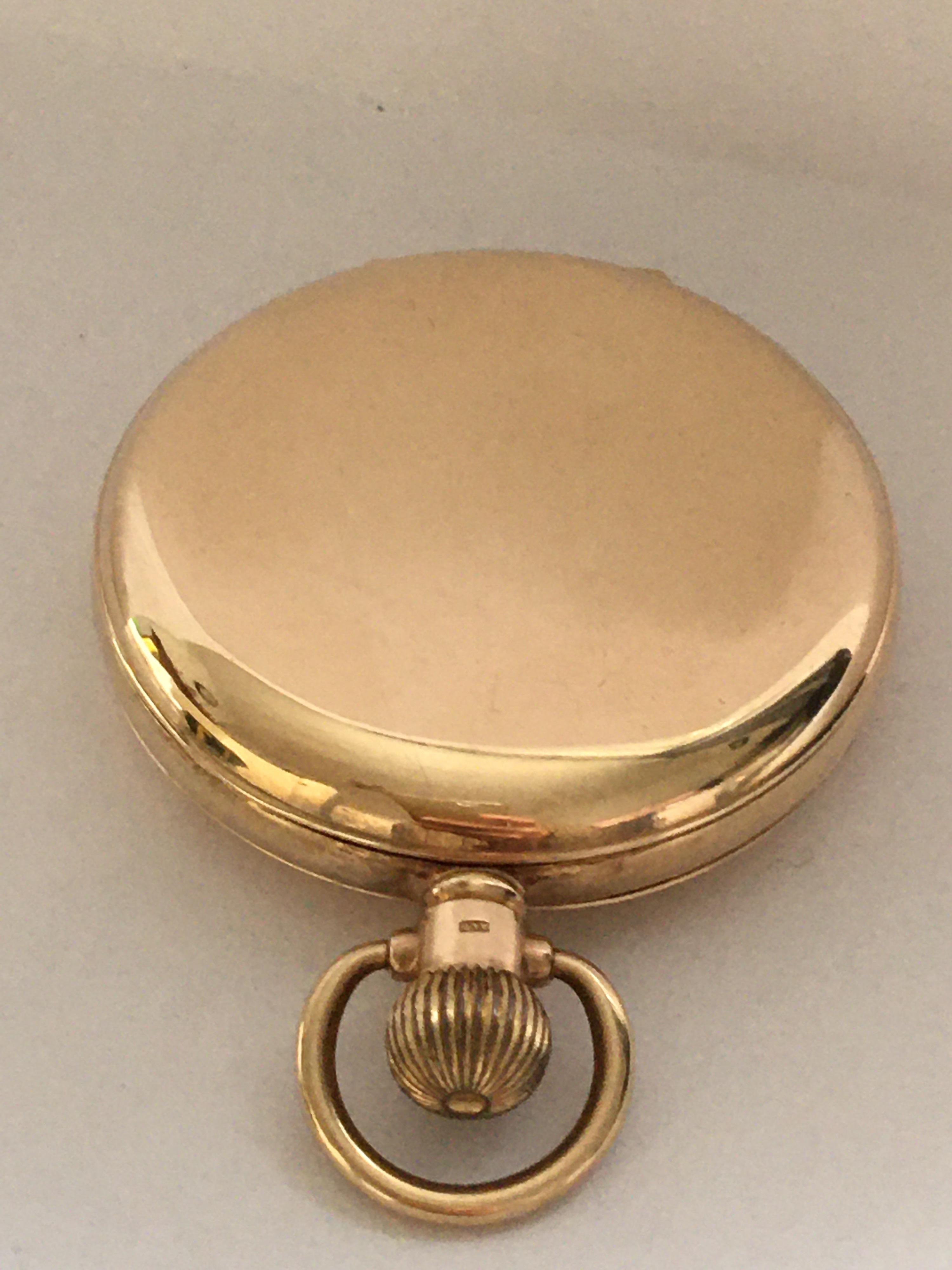 waltham 9ct gold pocket watch