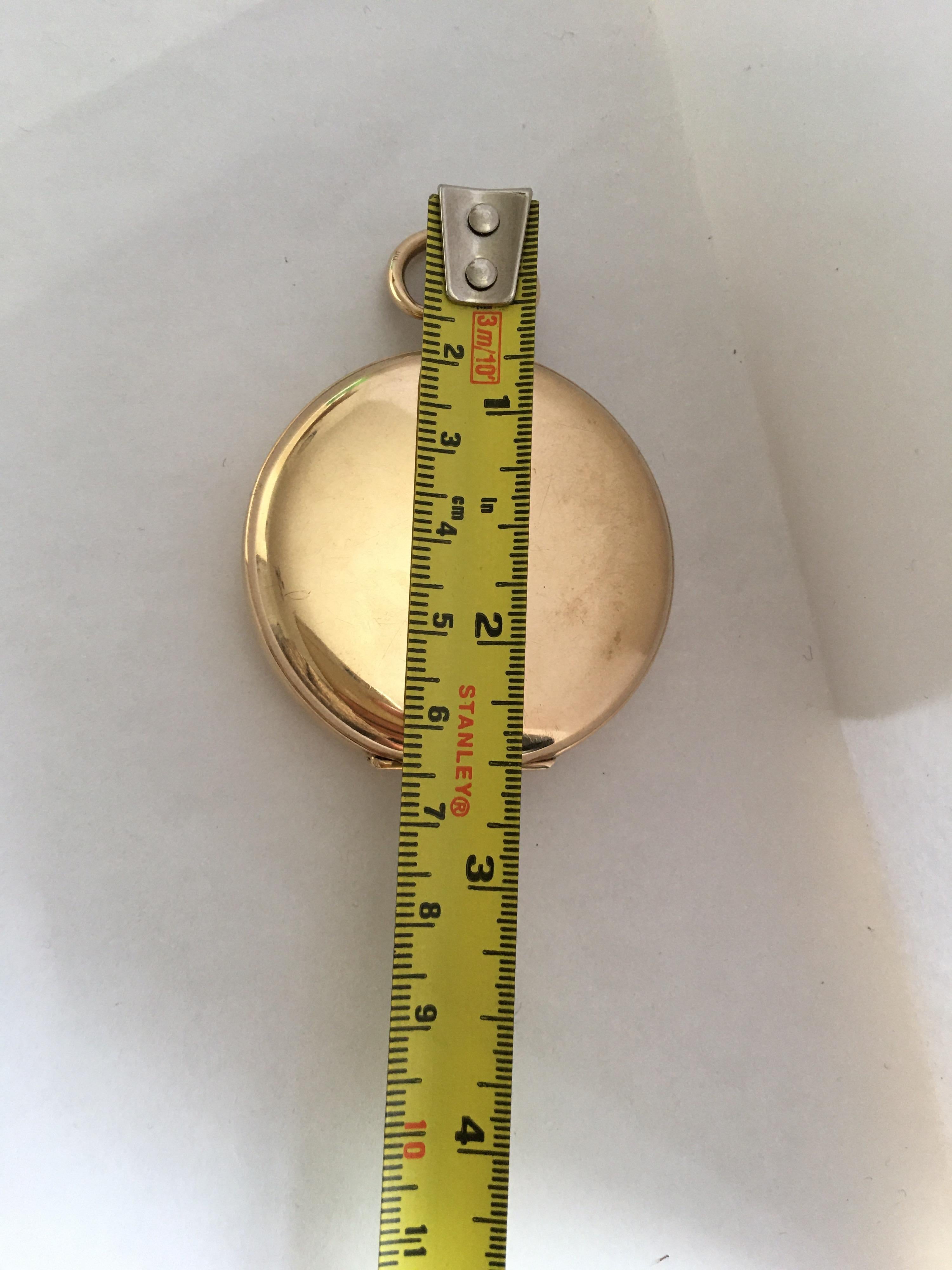 9 Karat Gold Full Hunter Cased Pocket Watch Signed A.W.W. Co. Waltham Mass U.S.A 6