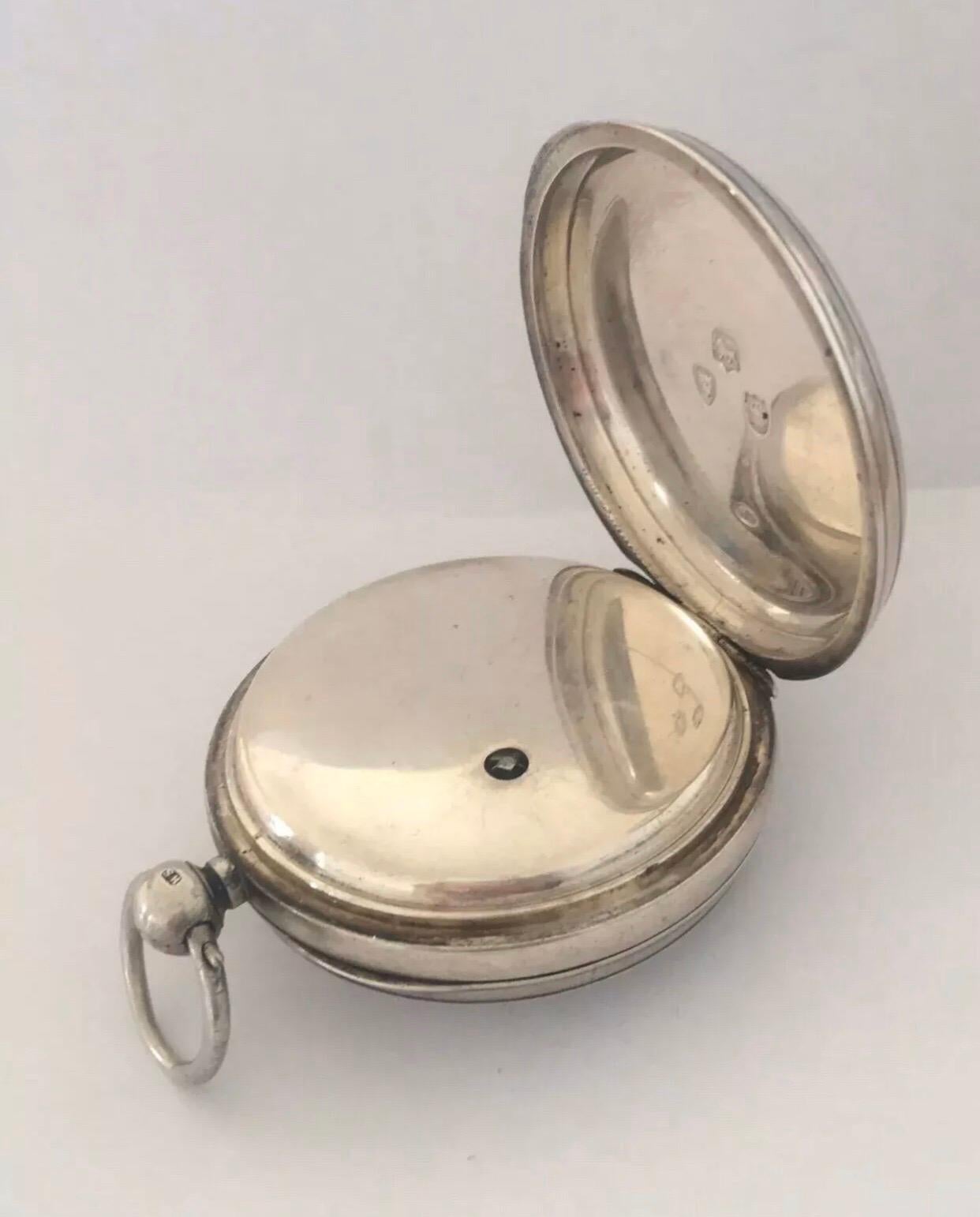 Antique Silver Pocket Watch Signed William Farguhar, London For Sale 4