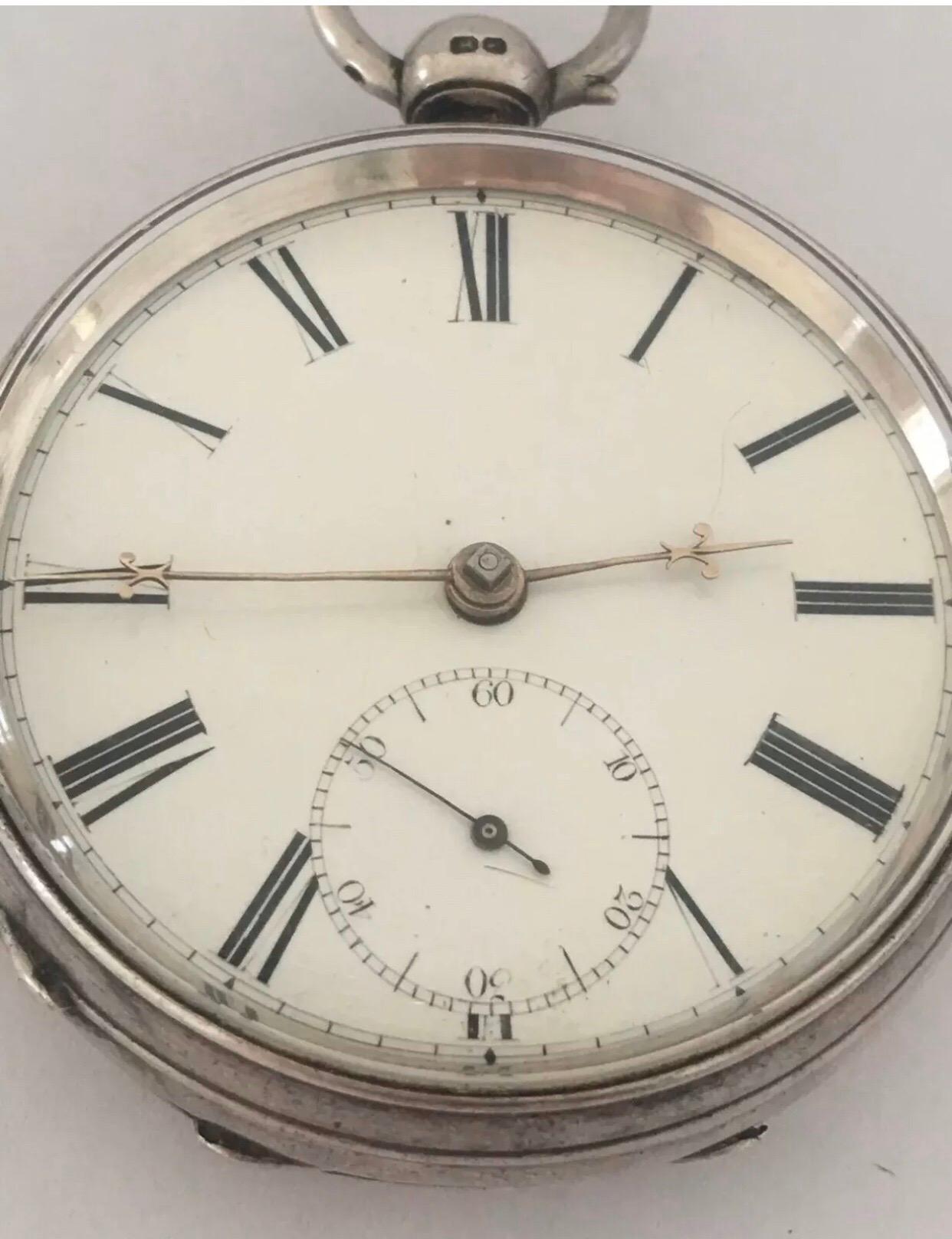 Antique Silver Pocket Watch Signed William Farguhar, London For Sale 7