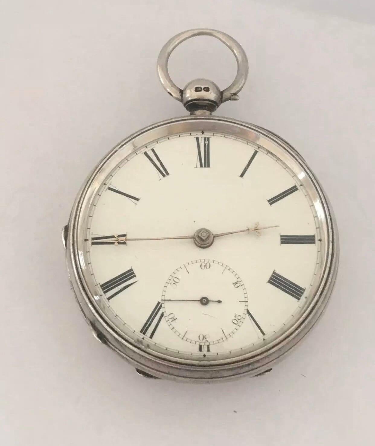 Antique Silver Pocket Watch Signed William Farguhar, London For Sale 9