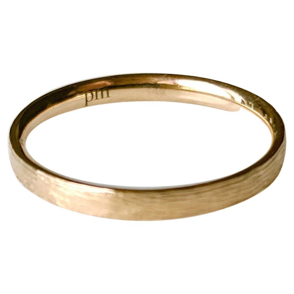 Eighteen Karat Rose Gold Brocade Texture Contemporary Wedding Ring 