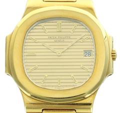 Patek Philippe Yellow Gold Nautilus Wristwatch Ref 3700
