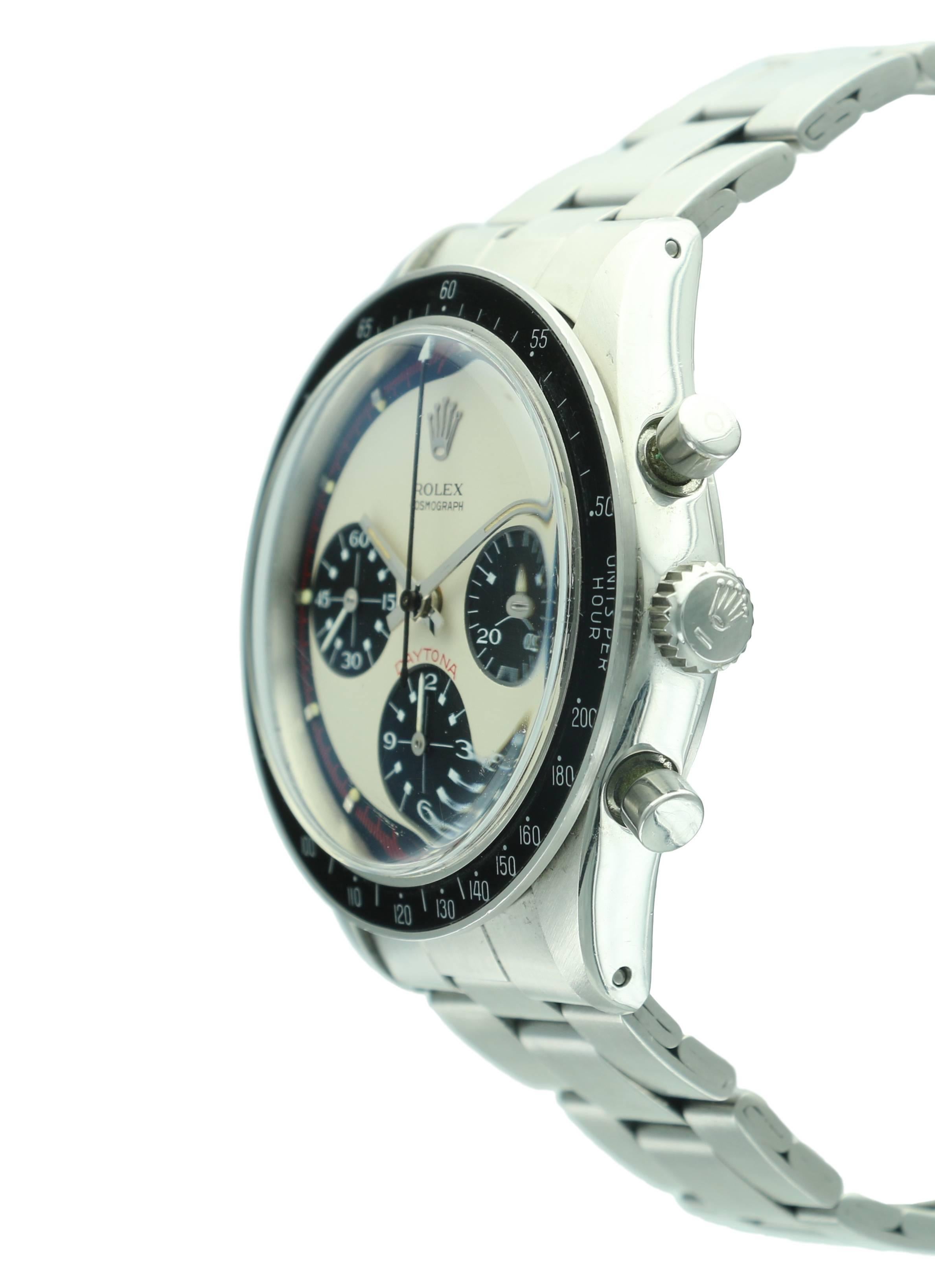 Montre-bracelet Rolex Daytona en acier inoxydable Paul Newman Réf. 6241 Excellent état à Beverly Hills, CA