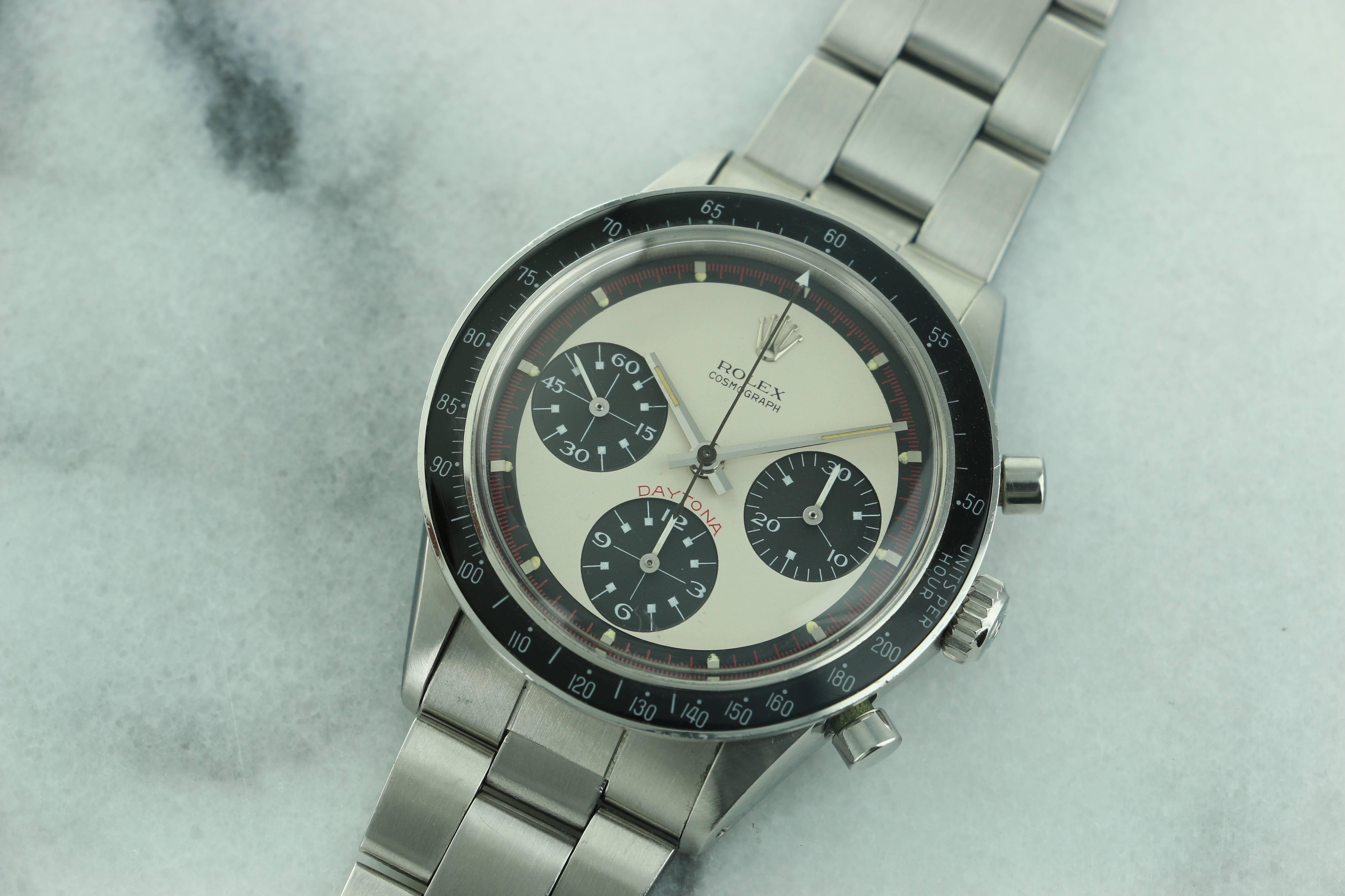Montre-bracelet Rolex Daytona en acier inoxydable Paul Newman Réf. 6241 3